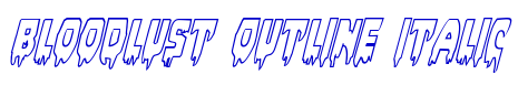 Bloodlust Outline Italic шрифт